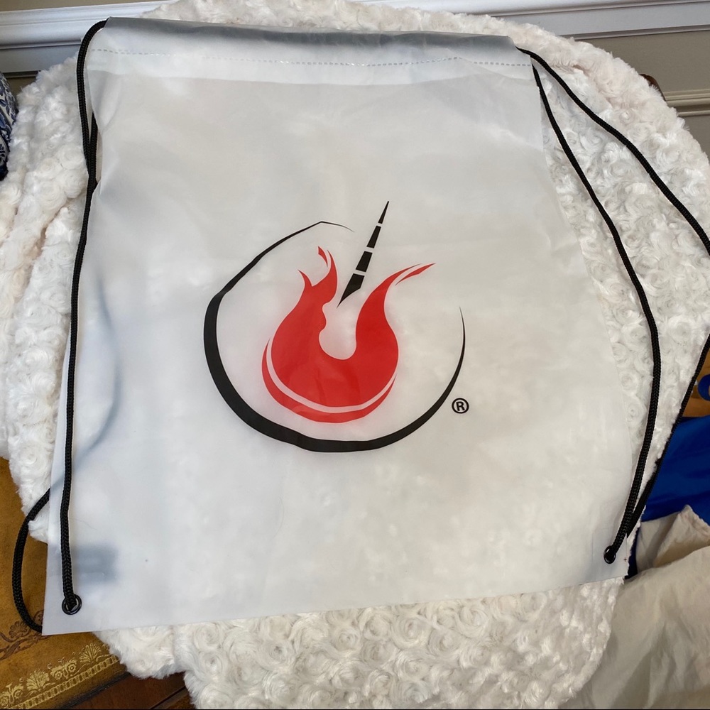 Rock n Roll Marathon & Guitar Clear Drawstring Bag